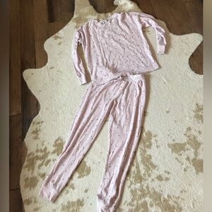 Pink, star pattern pajama set